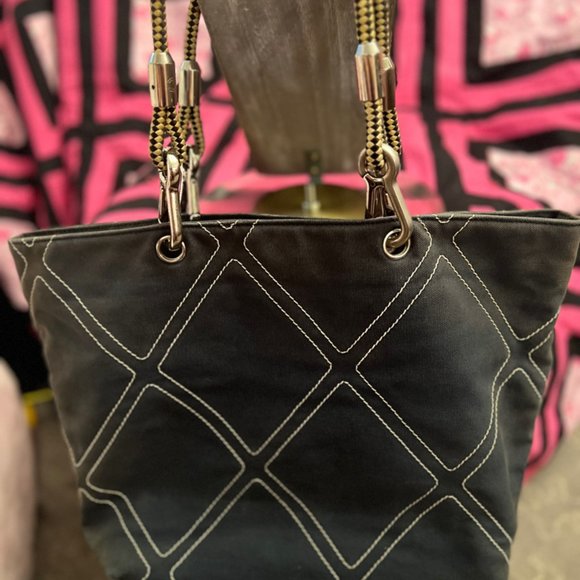 Chanel No. 5 Cruise Line Heavy Blue-Grey Canvas Super Good Condition - Picture 7 of 11